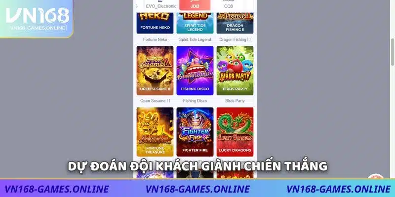 Dự đoán đội khách giành chiến thắng