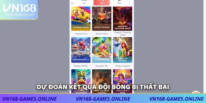 Dự đoán kết quả đội bóng bị thất bại