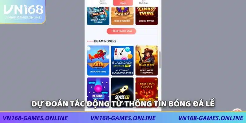 Dự đoán tác động từ thông tin bóng đá lề