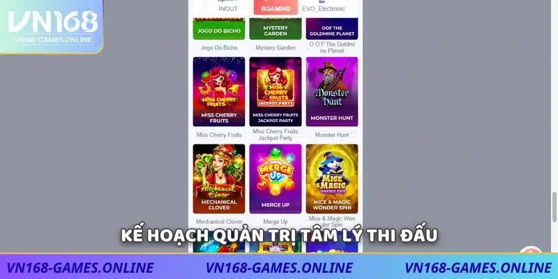 Kế hoạch quản trị tâm lý thi đấu