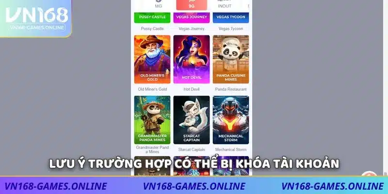 Lưu ý trường hợp có thể bị khóa tài khoản