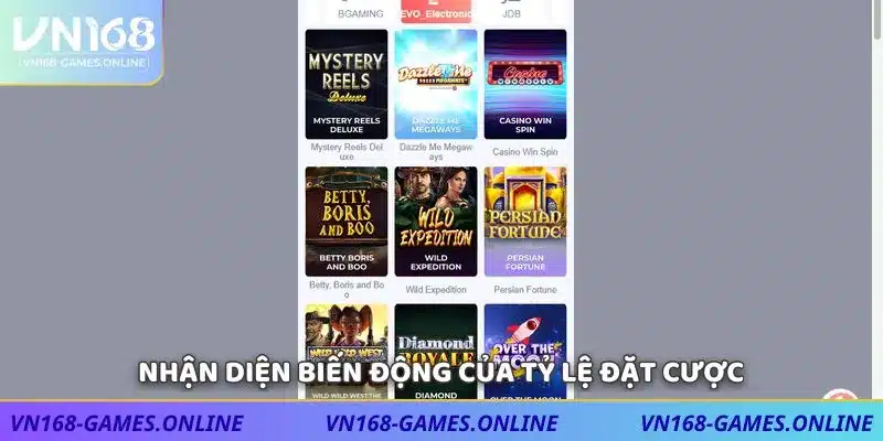 Nhận diện biến động của tỷ lệ đặt cược