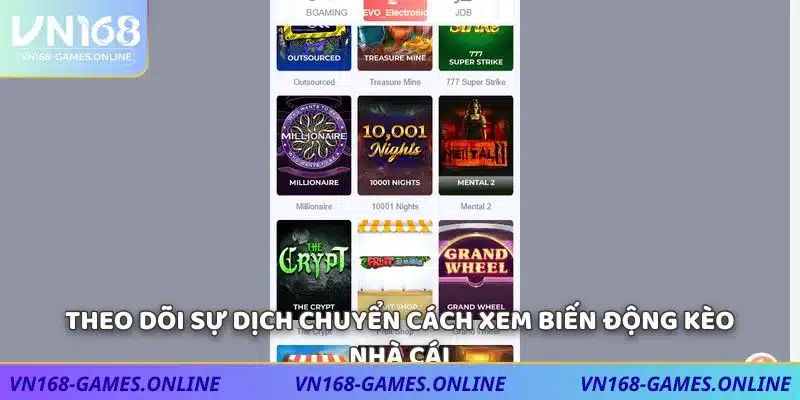 Theo dõi sự dịch chuyển cách xem biến động kèo nhà cái