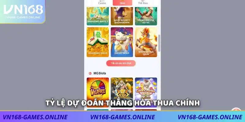 Tỷ lệ dự đoán thắng hòa thua chính