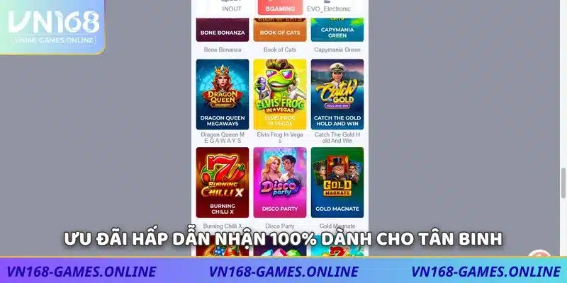 Ưu đãi hấp dẫn nhận 100% dành cho tân binh